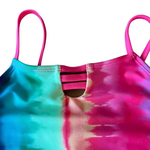 Cat And Jack Rainbow‎ Tie Dye Bathing Suit One Piece Size Large - Picture 2 of 7